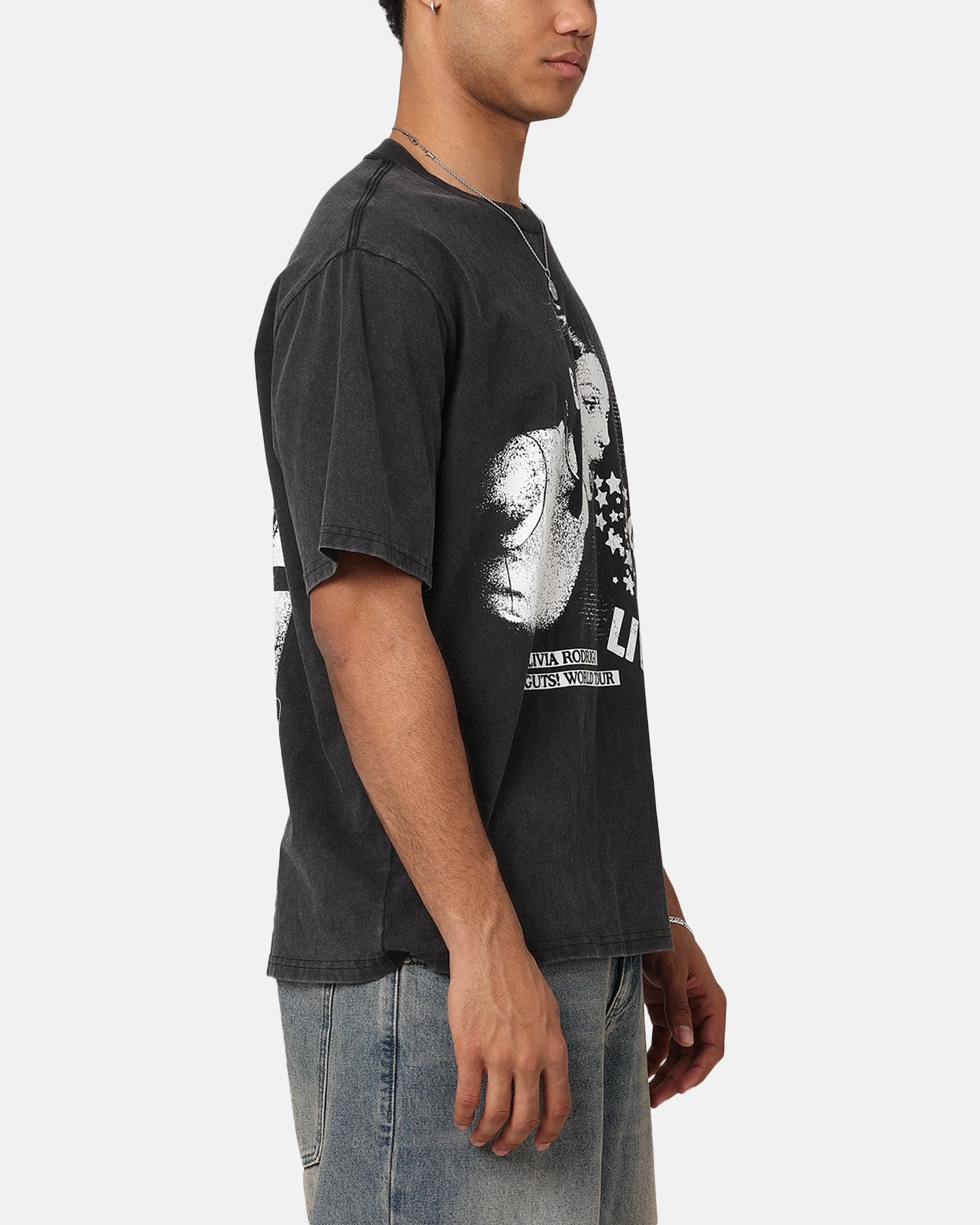 Bravado Olivia Rodrigo World Tour T-Shirt Washed Black Collared formality