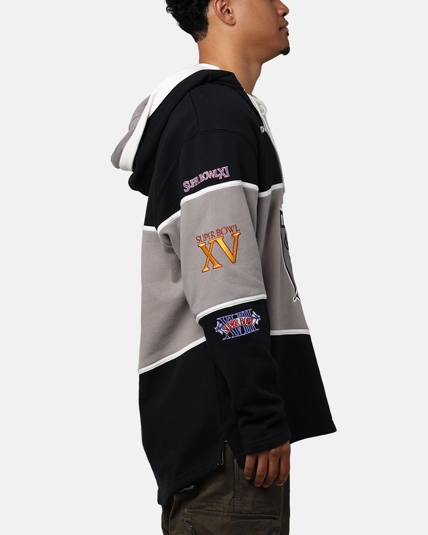 Anti Static Finish 47 Brand Las Vegas Raiders Super Bowl Gridiron Lacer Hoodie Jet Black
