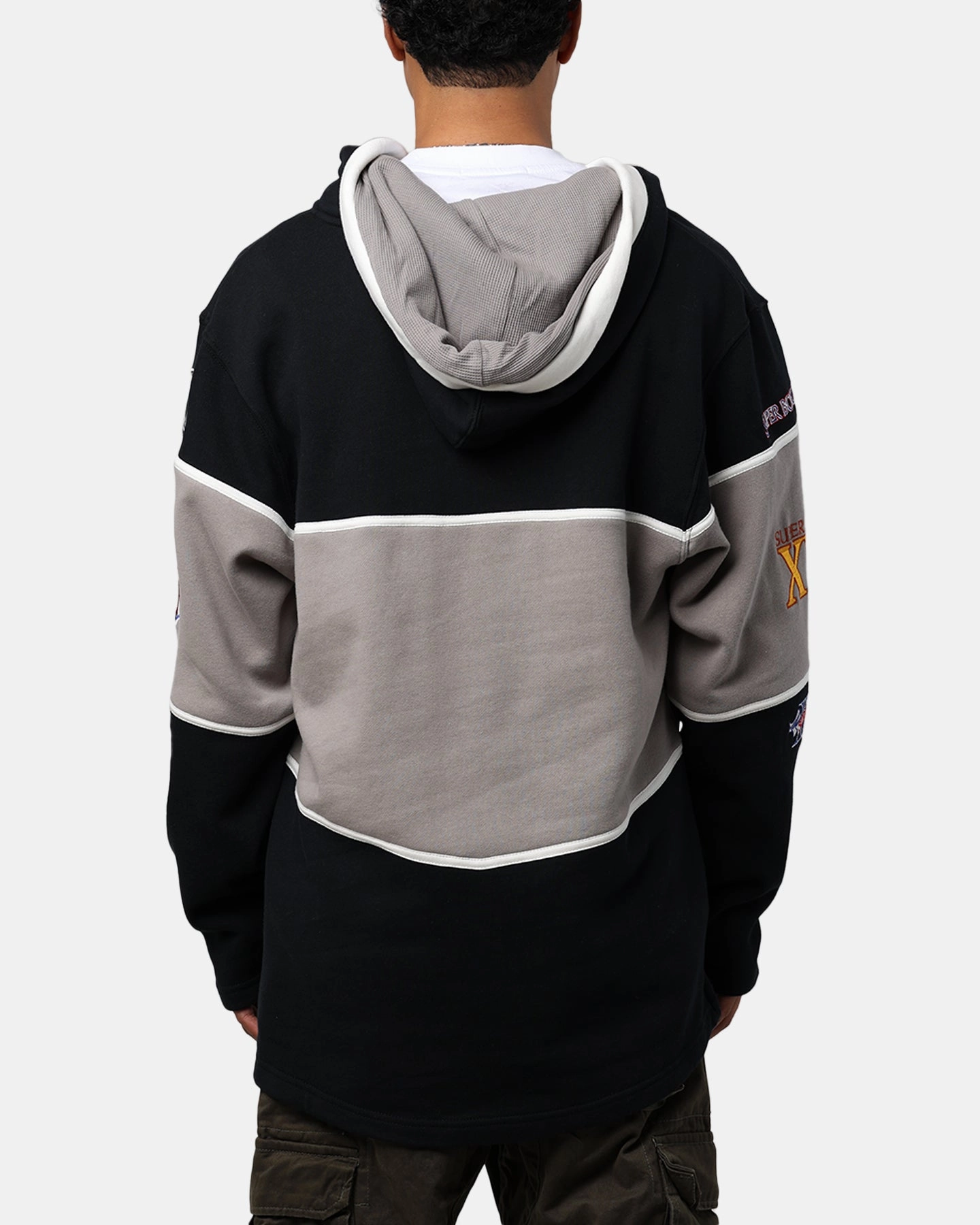 Account 47 Brand Las Vegas Raiders Super Bowl Gridiron Lacer Hoodie Jet Black