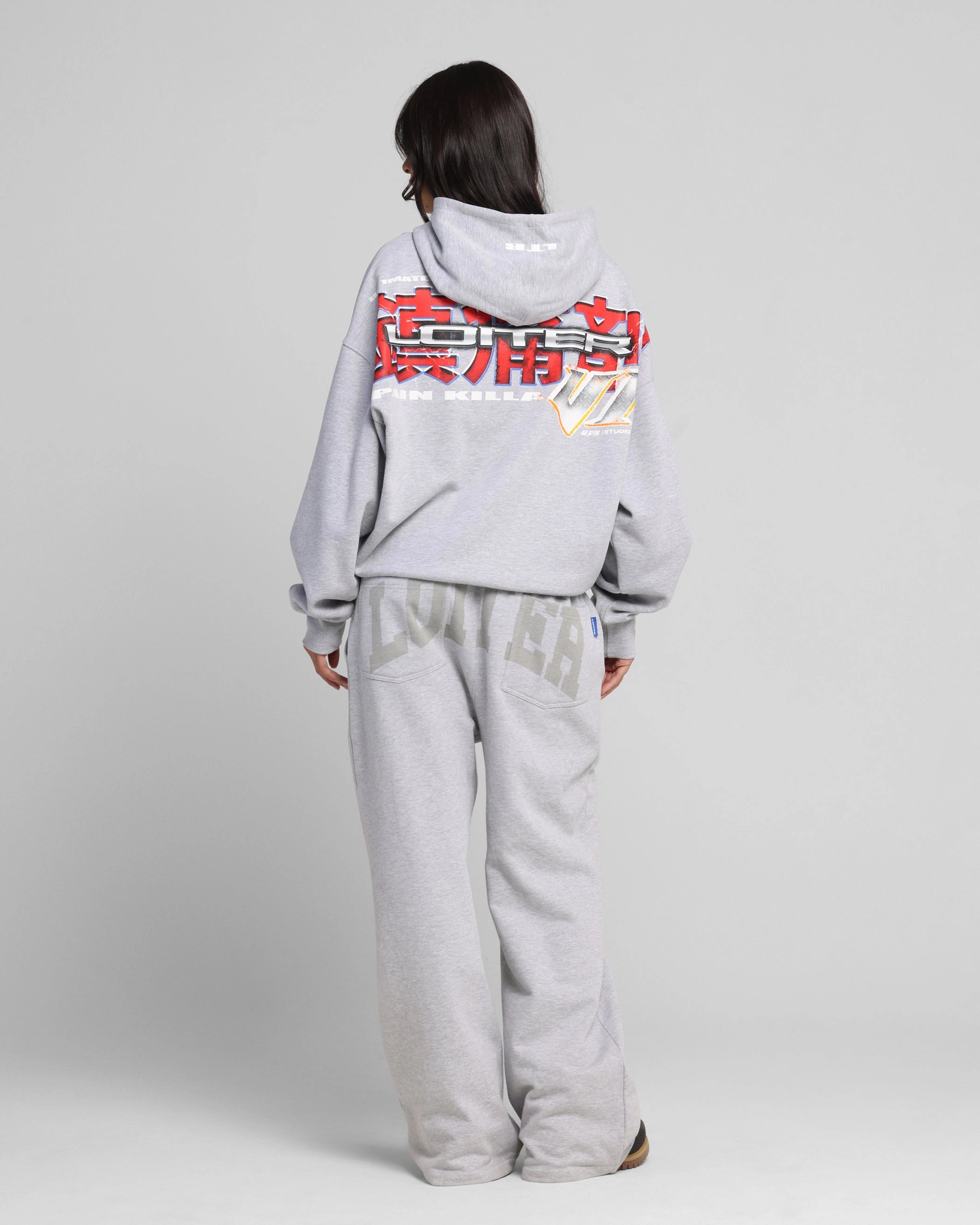 Loiter Fighter Zip Hoodie Grey Bronzer