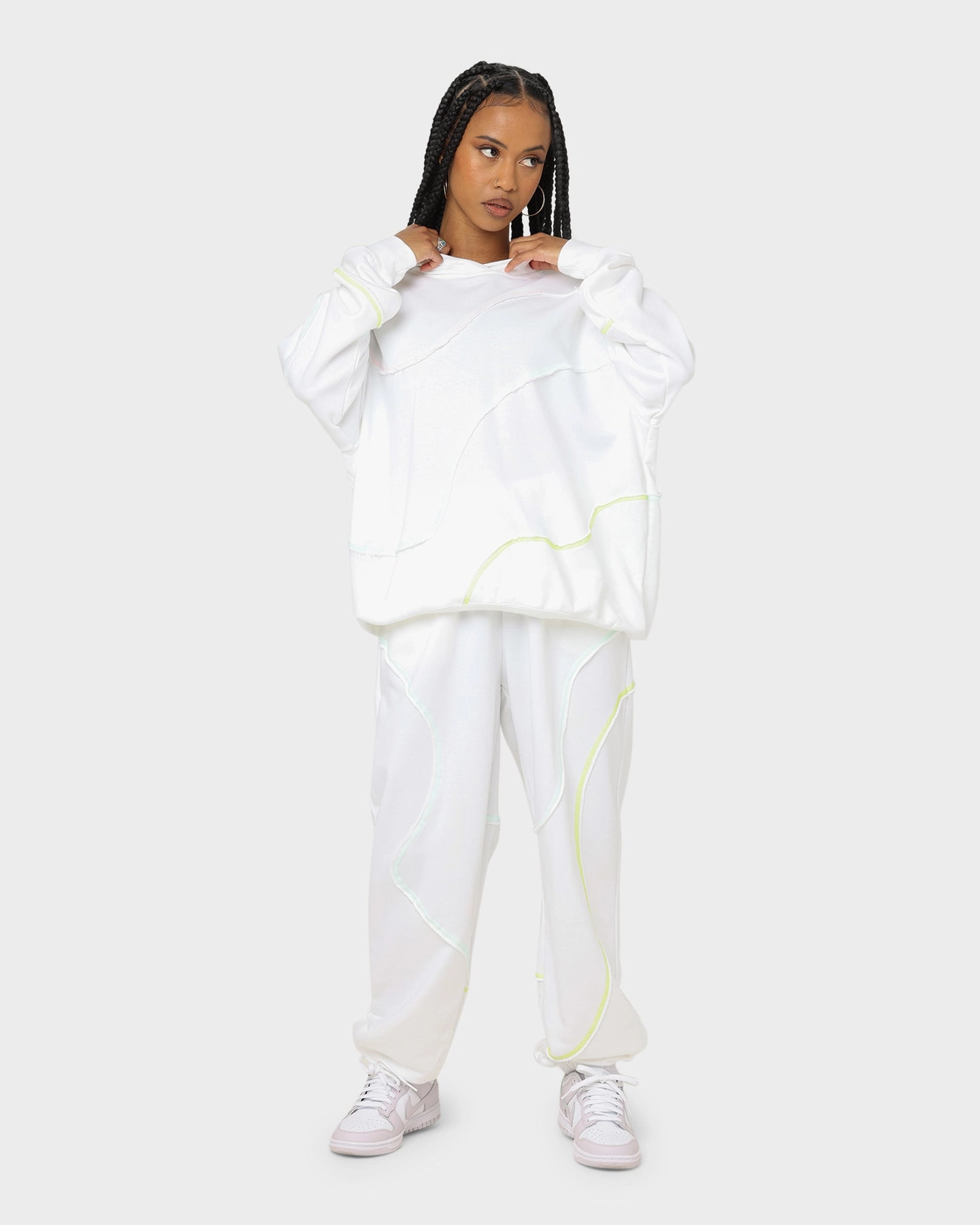 Nike Women's Oversized Swirl Hoodie White Software Revolutionize