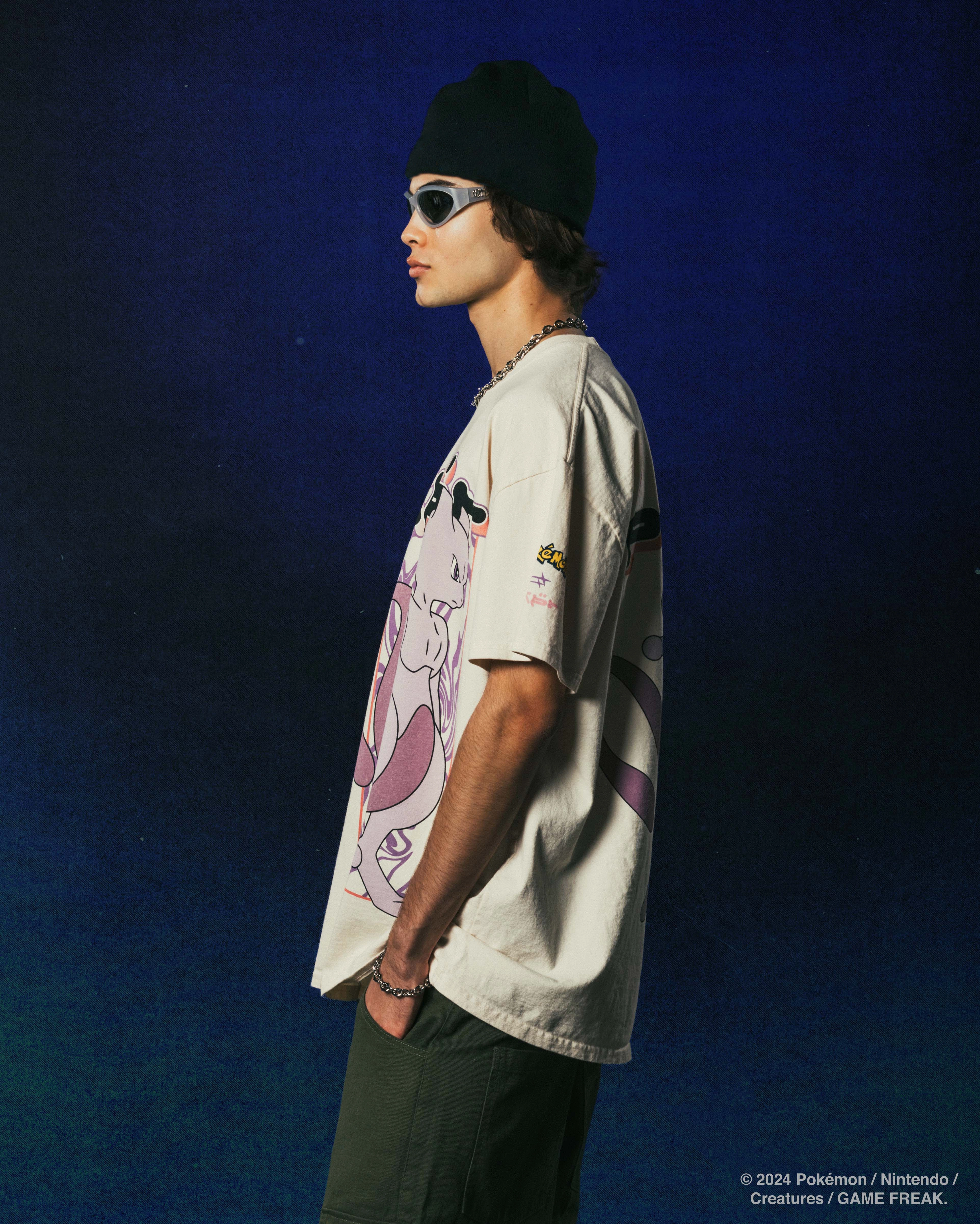 Pok??mon By Loiter Mewtwo Heavyweight T-Shirt Off White Anti Bacterial Treatment Subtle Details
