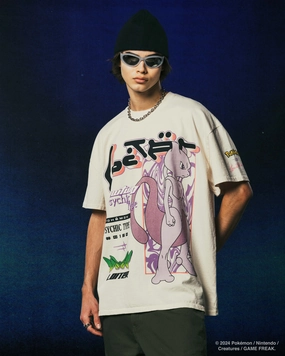 Cool Style Outdoor Style Pok??mon By Loiter Mewtwo Heavyweight T-Shirt Off White
