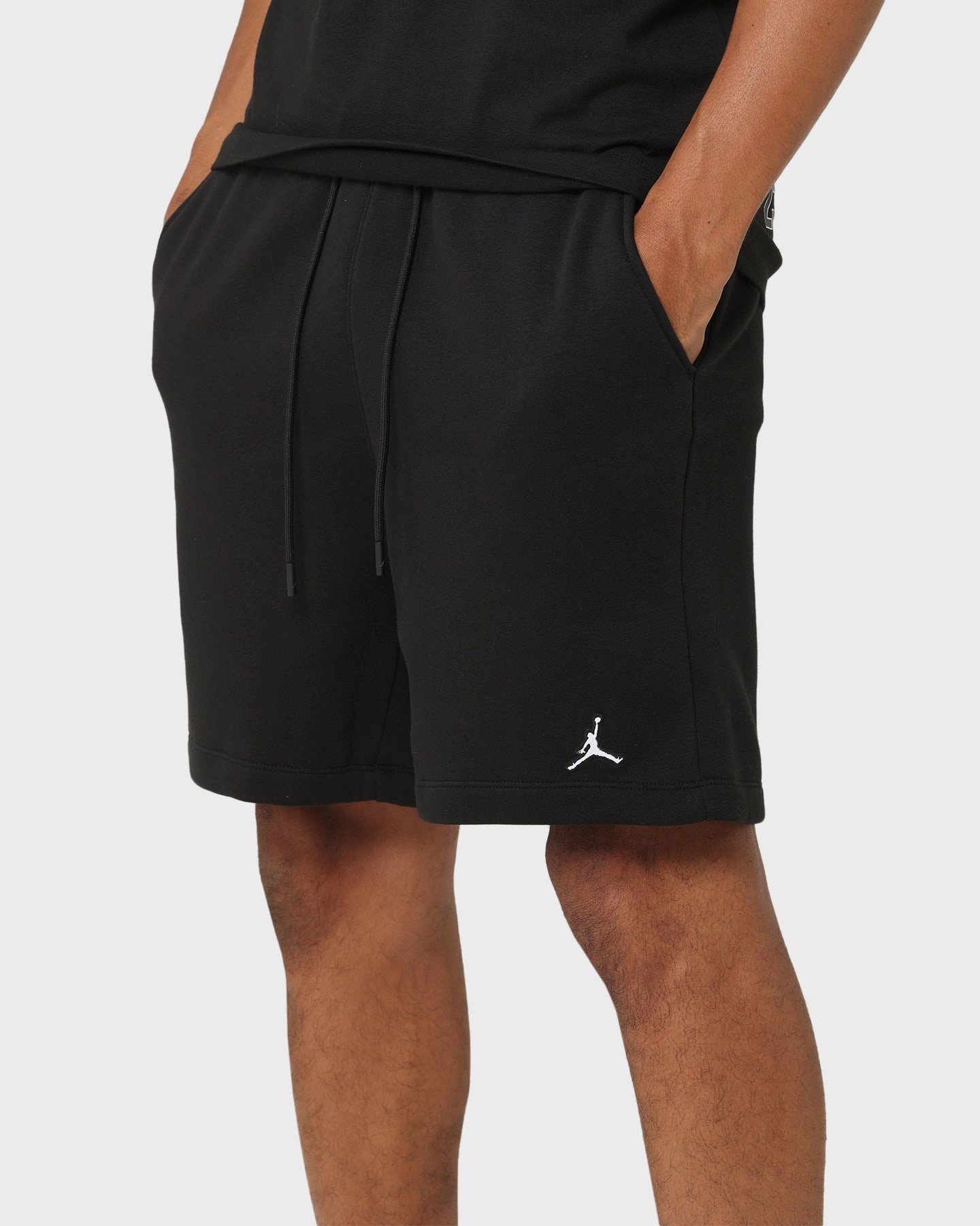RecycledPolyester Stain-Resistant Jordan Essential Fleece Shorts Black/White