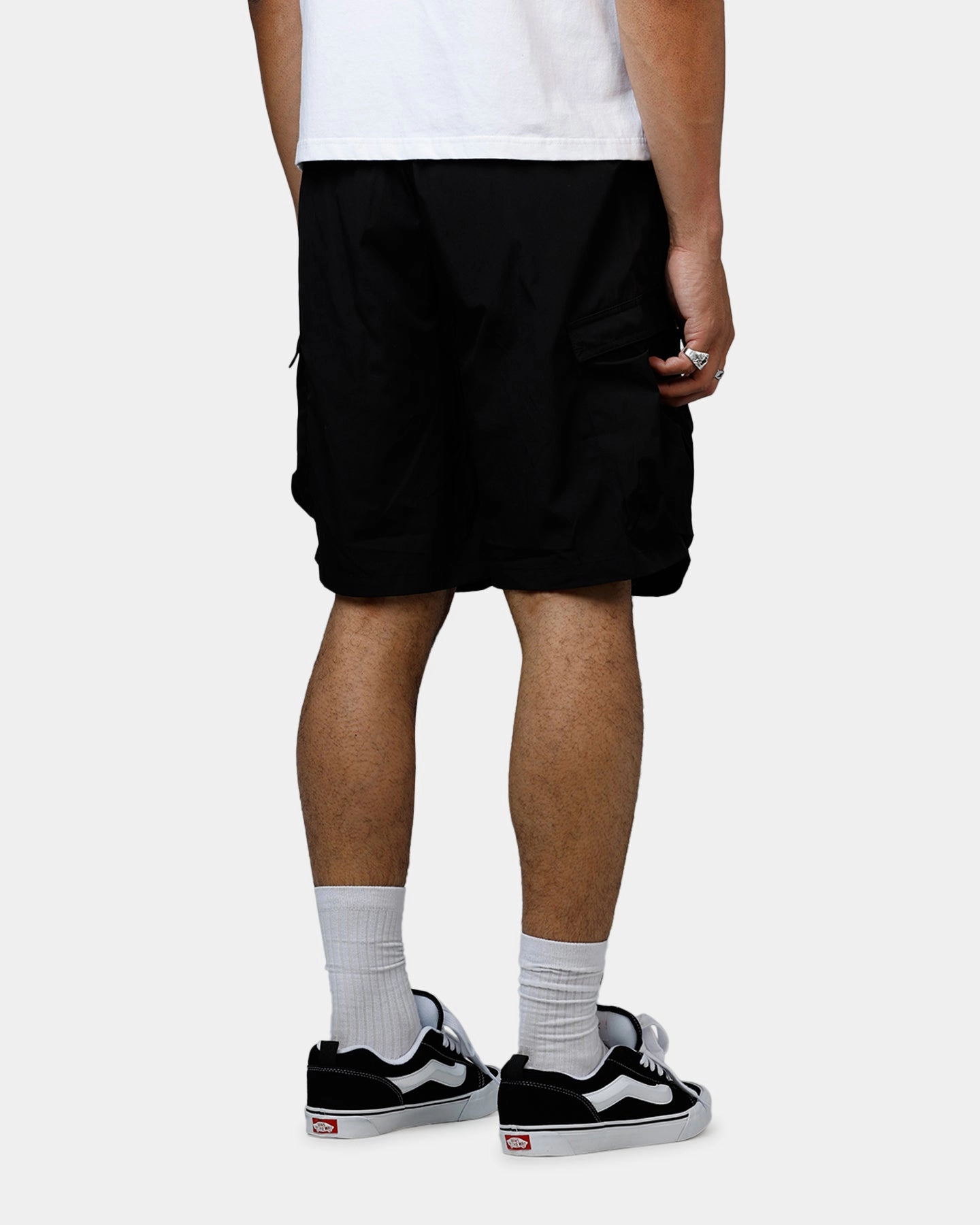 Banx Signature Cargo Shorts Black striped shorts Soft Layers