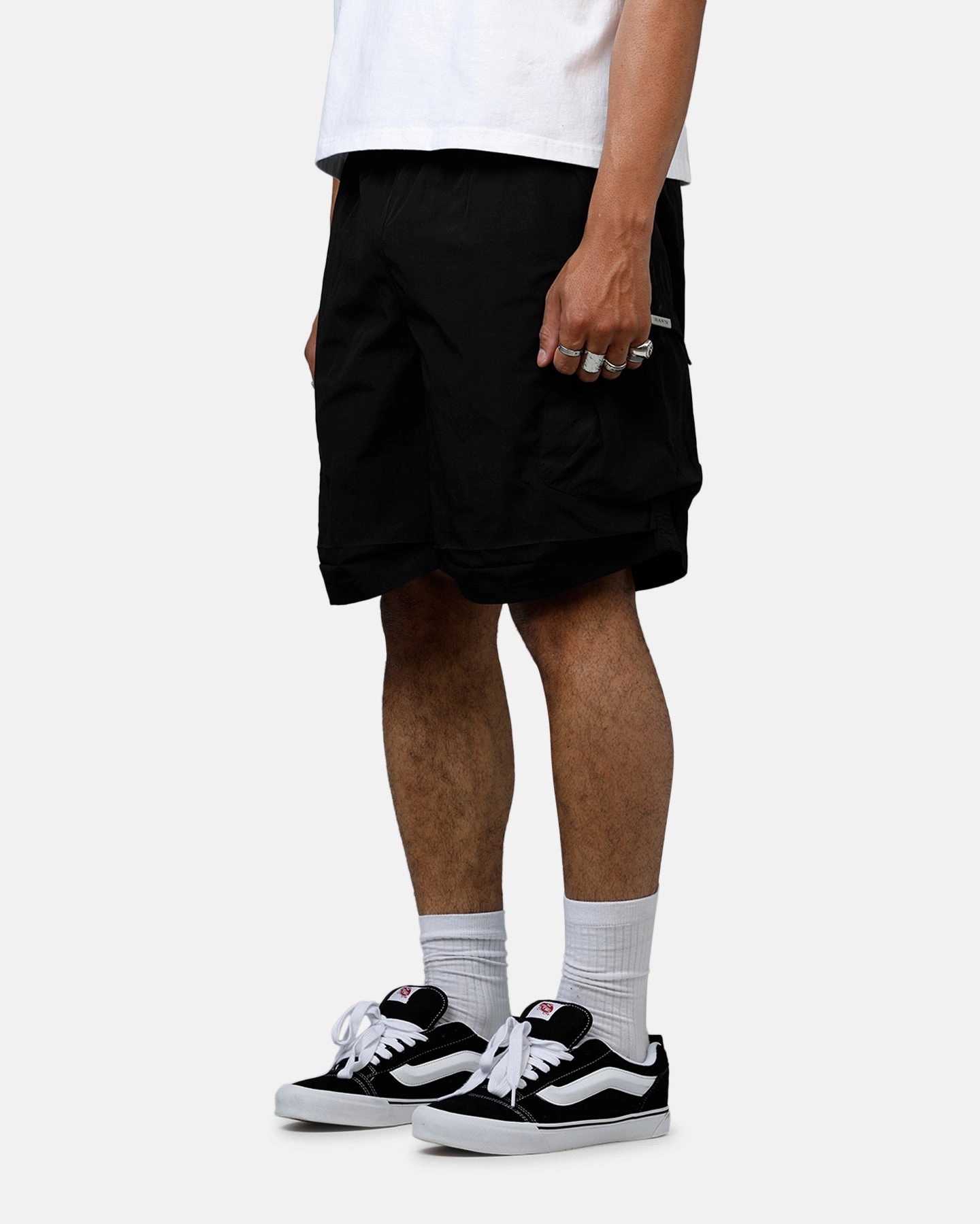 Banx Signature Cargo Shorts Black Non Binding Leg Openings