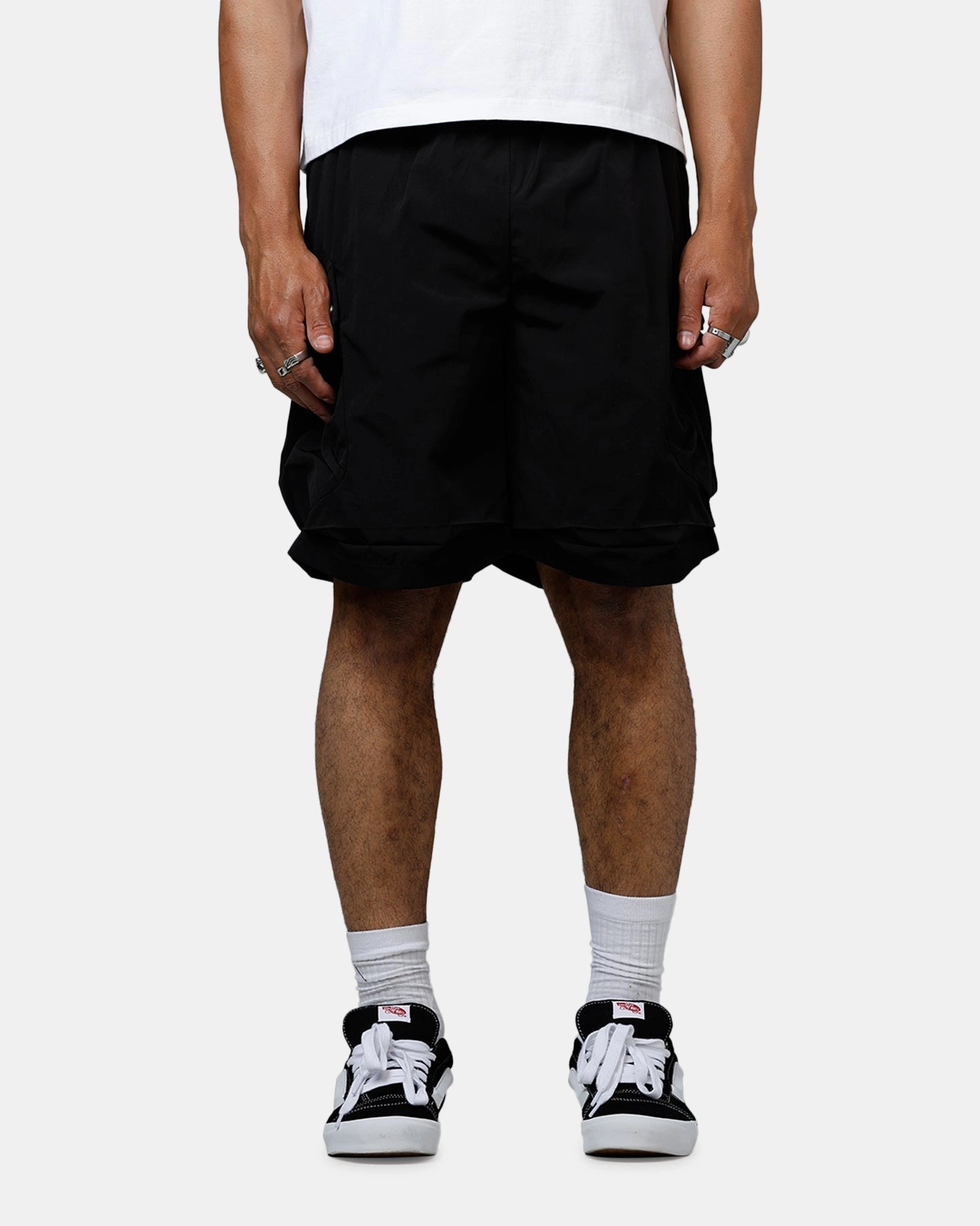 Summer Ready Ultra Lightweight Build Banx Signature Cargo Shorts Black
