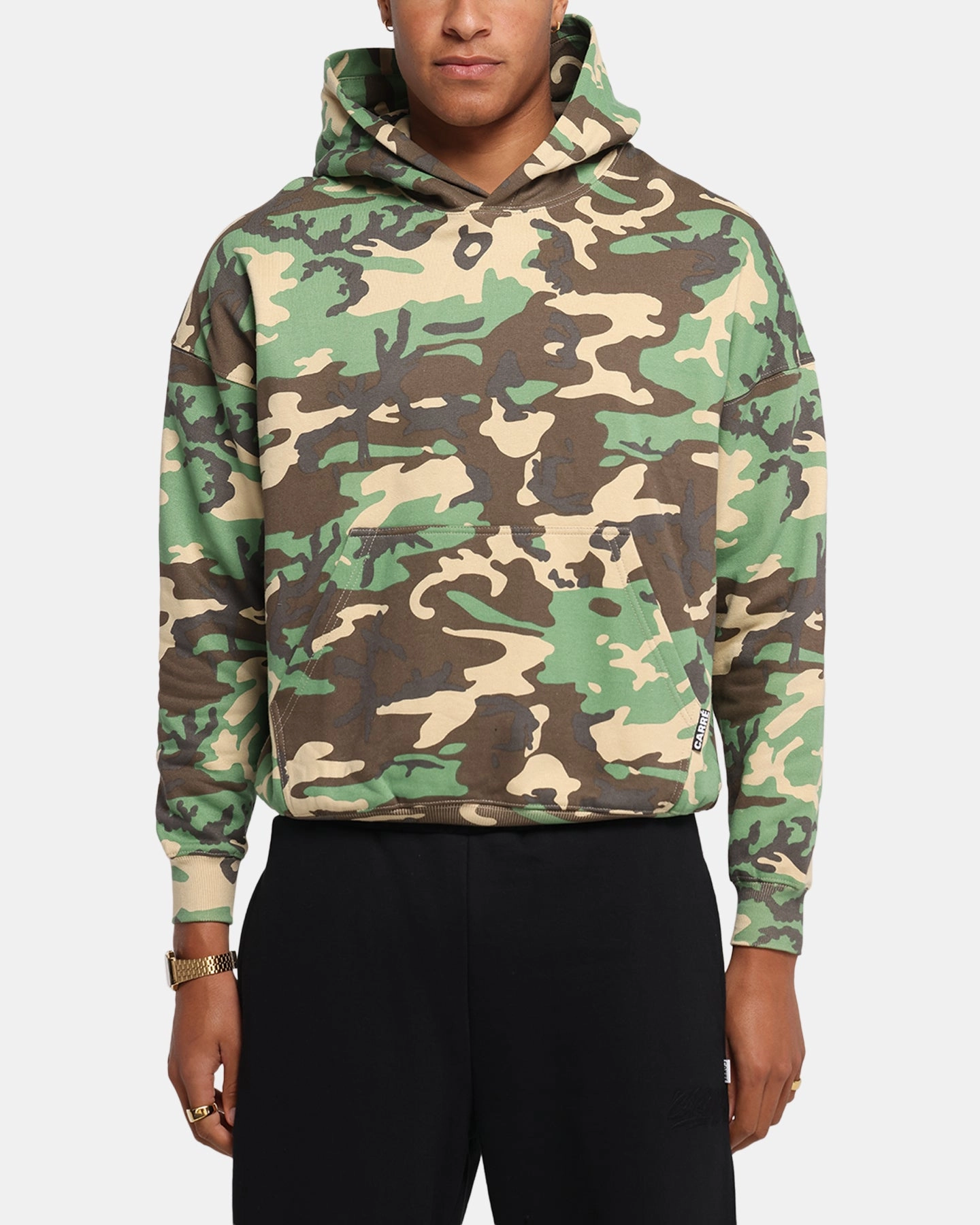 Carr?? Blanc Oversized Hoodie Woodland Camo Data - transmitting Future - proof