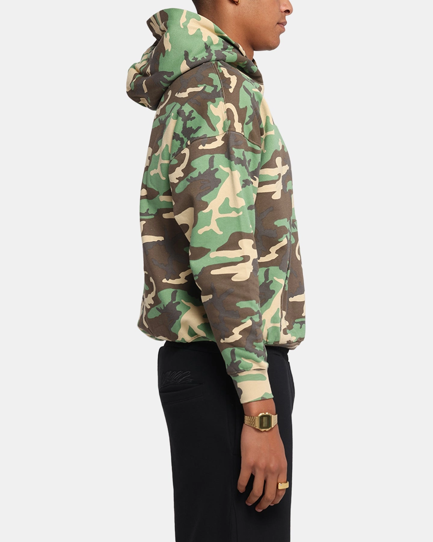 Carr?? Blanc Oversized Hoodie Woodland Camo Moisture Lock System Layered Cut