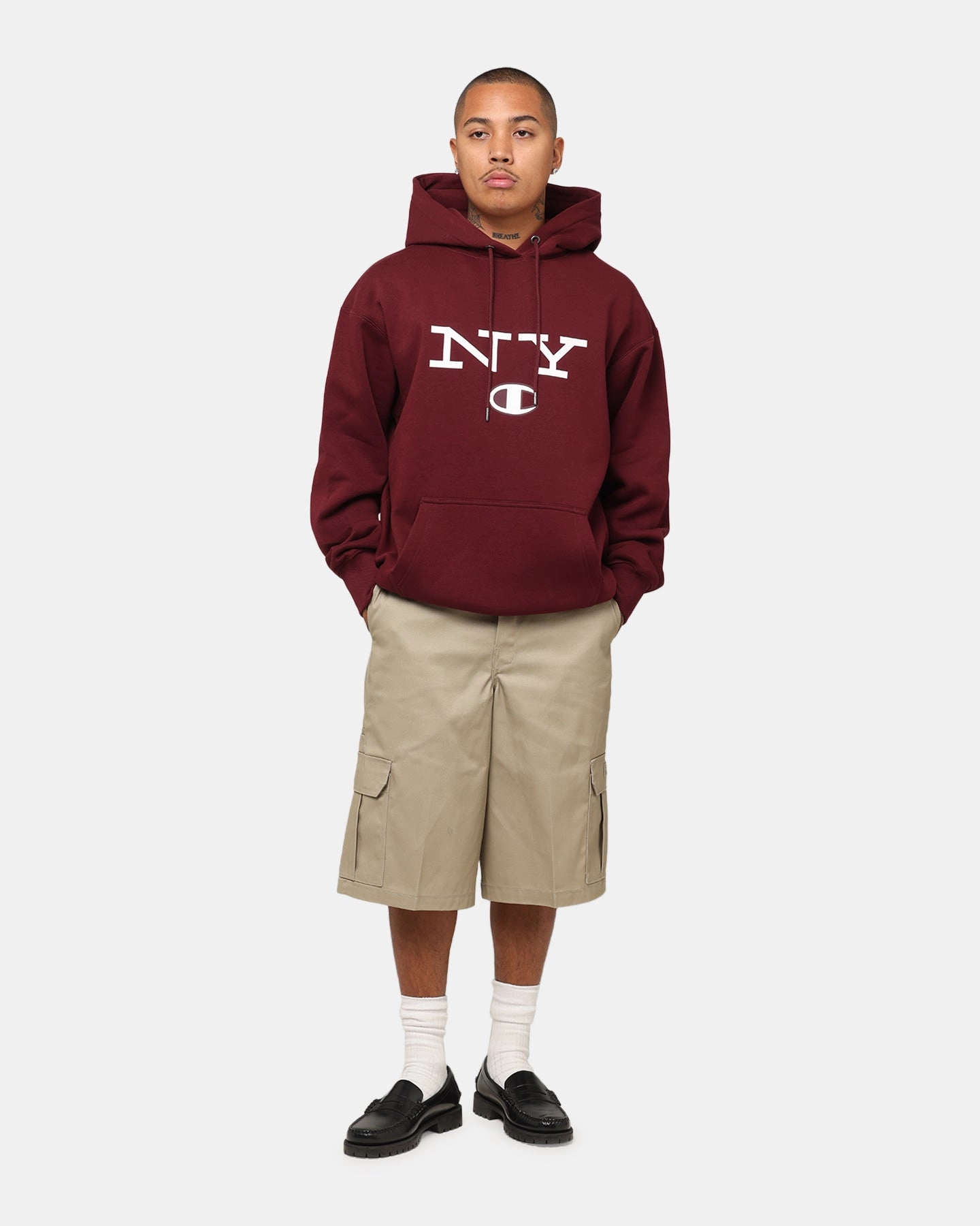 Champion Rochester Graphic Hoodie Red Athletic Core Stabilizer