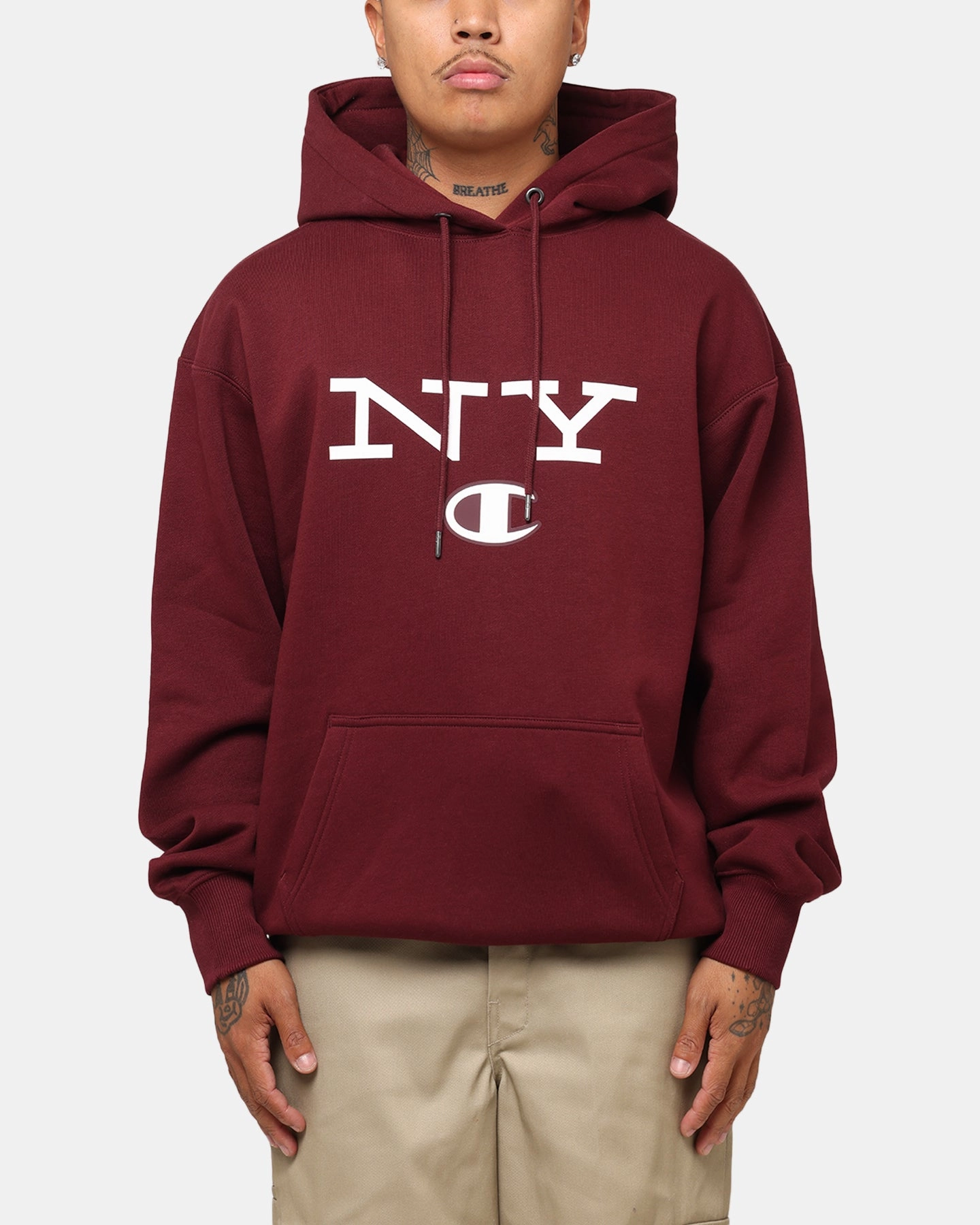 Cooling Fabric Technology aerospace Champion Rochester Graphic Hoodie Red