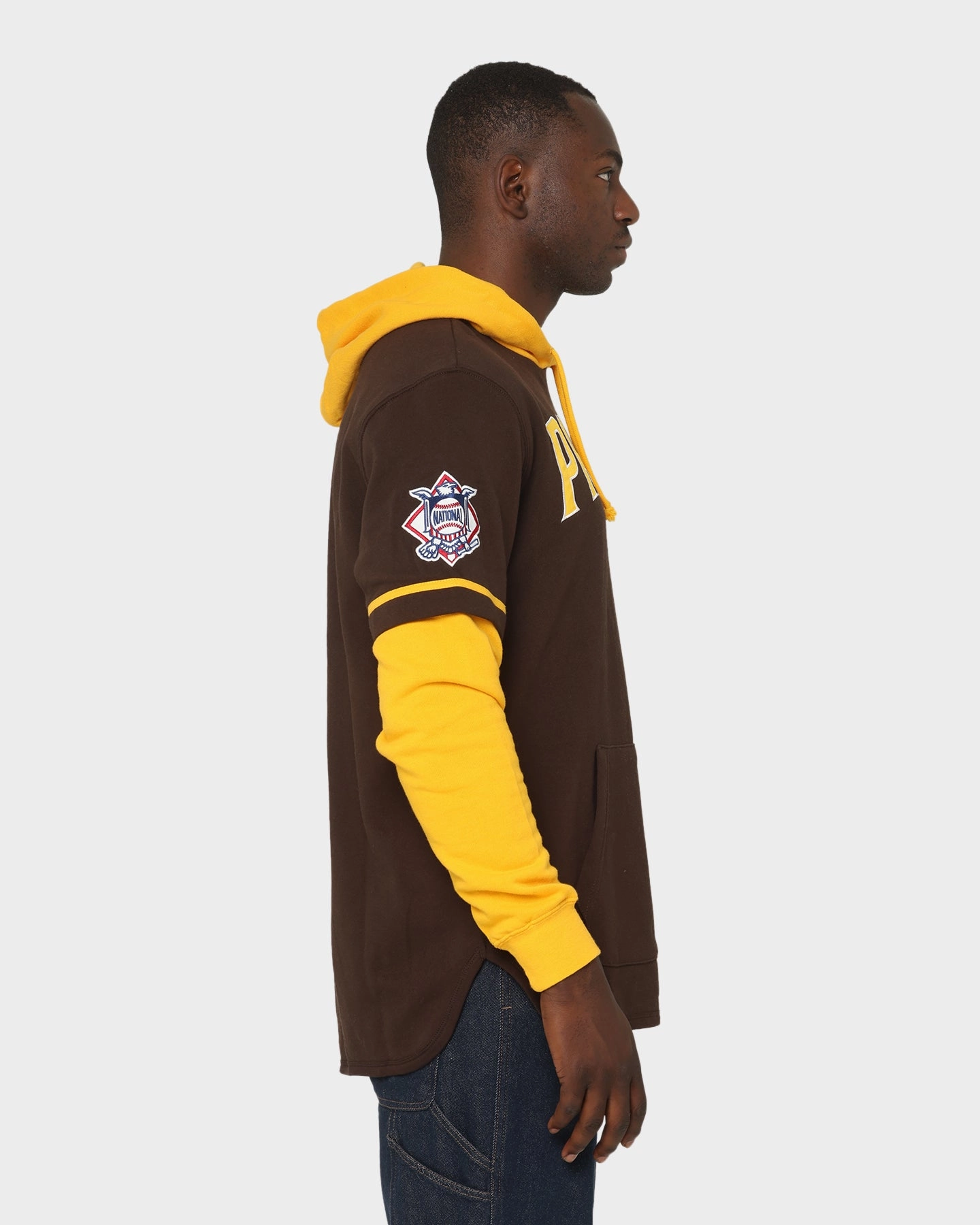Silicone Grip Trim Vintage Style 47 Brand San Diego Padres Shortstop Hoodie Brown