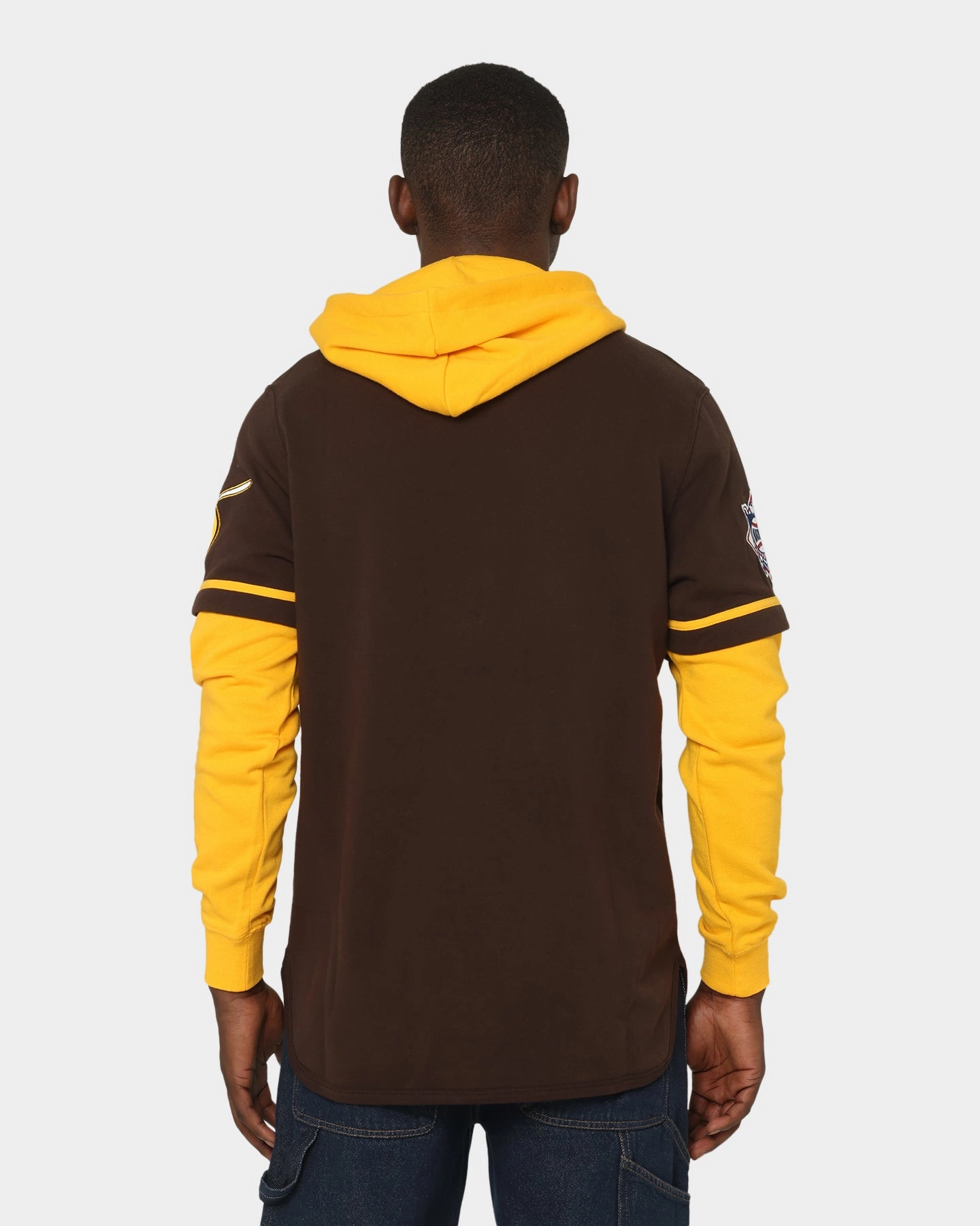 47 Brand San Diego Padres Shortstop Hoodie Brown Snag Free Surface Anti Snag Zipper Pulls
