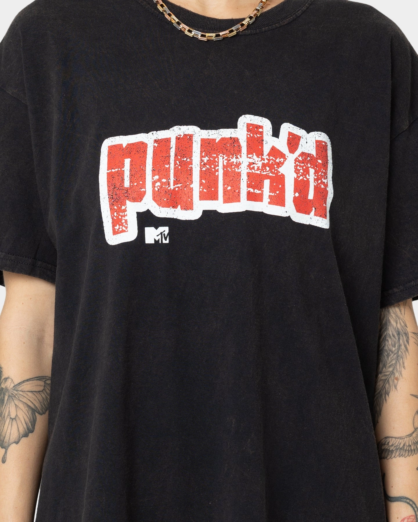 American Thrift X MTV Punk'd Vintage T-Shirt Black Wash right size