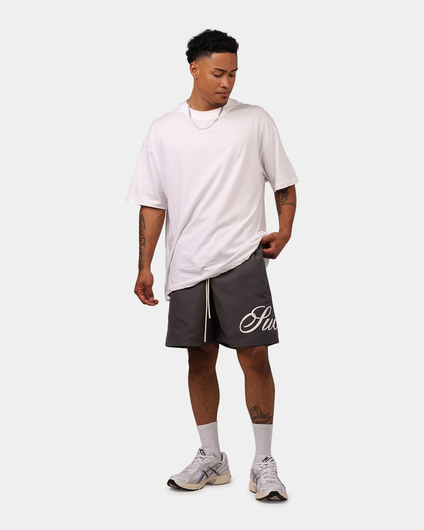 vest Abrasion Dispersing Weave Sworn To Us Spirit Angel Swim Shorts Grey