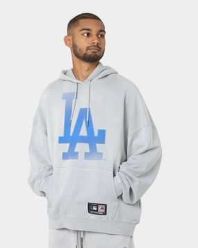 Majestic Athletic Los Angeles Dodgers Solarised Contrast Hoodie Warm Grey Cold-Weather Comfort