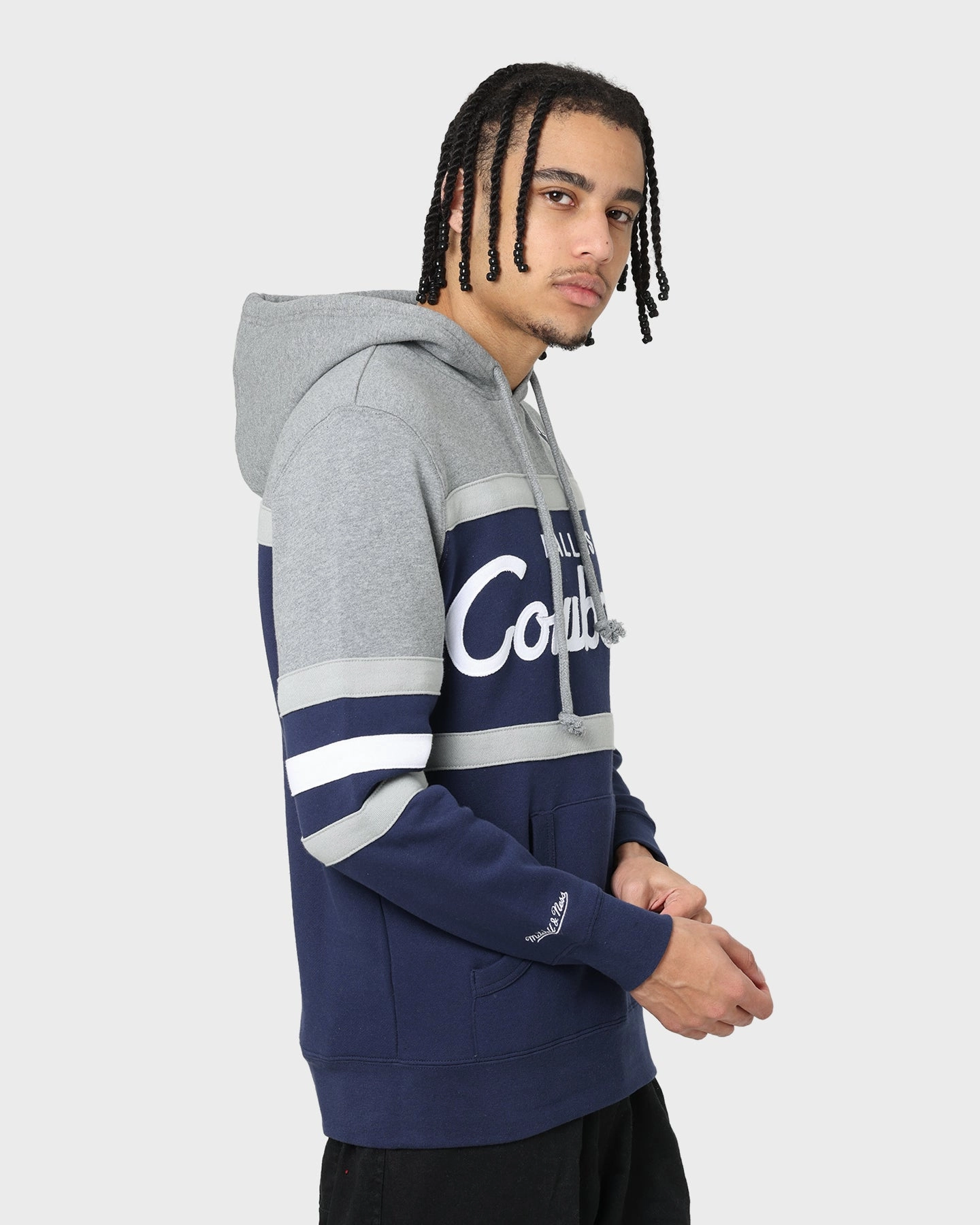 Mitchell & Ness Dallas Cowboys Head Coach Hoodie Navy Prospect Fashion Comfort