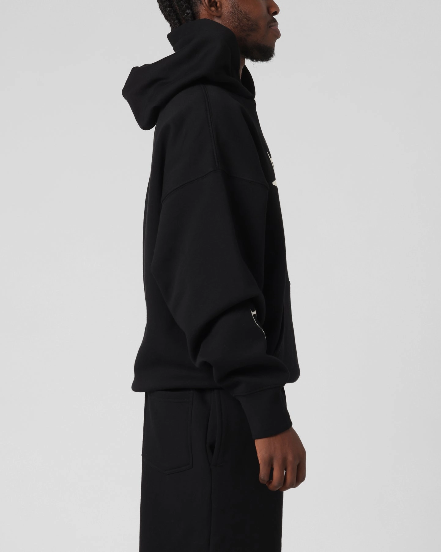 Loiter Hybrid Premium Hoodie Black Quilted Lining