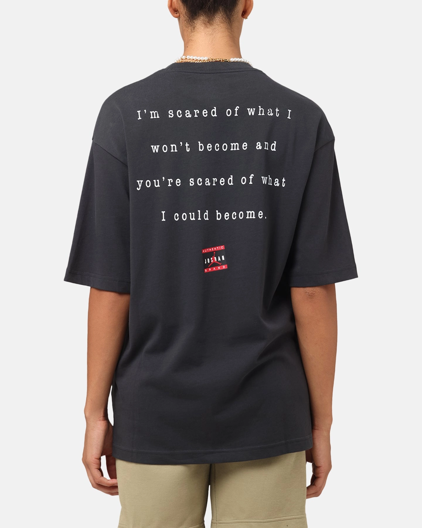 Cozy Comfort Preppy Jordan Statement 1985 J Day Crewneck T-Shirt Off Noir
