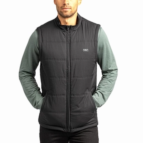 TravisMathew Interlude Puffer Golf Vest Black - FW22 Men Flexible Hemline marines