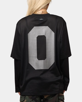 Foam Print Detail Essential Fit The Anti Order Midnight Layered Jersey Black