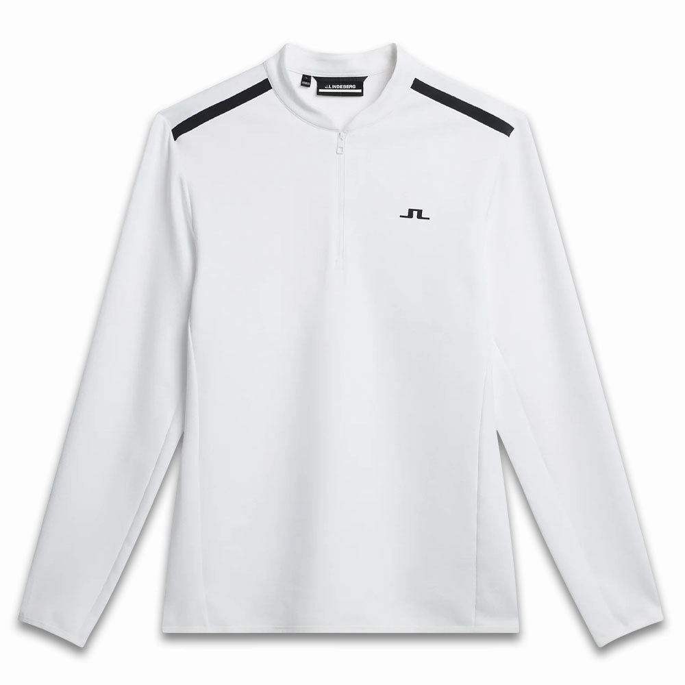 Light Day Jacket J.Lindeberg Tech Bridge Mid Layer Golf Pullover White - SS24 Men