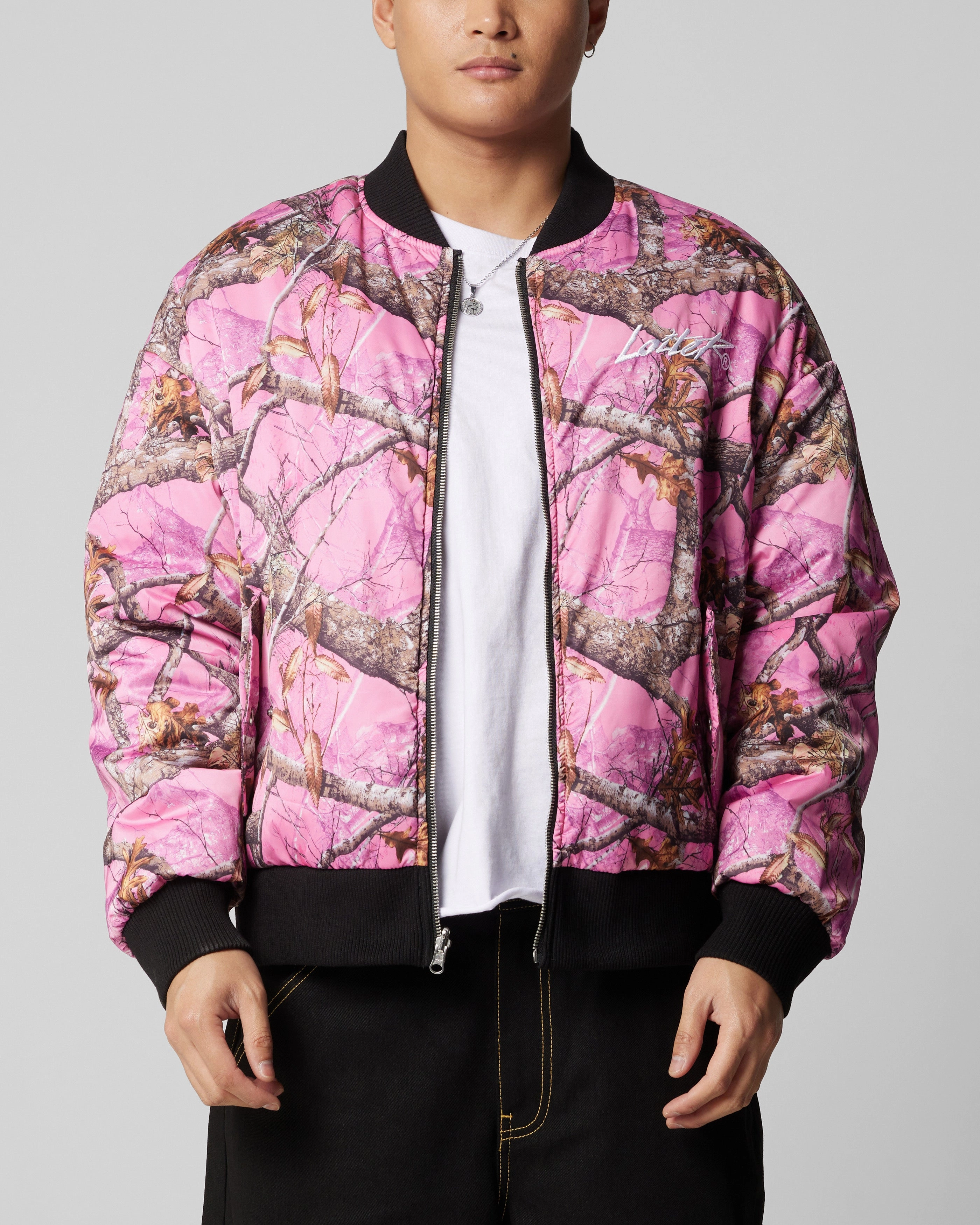 Quick Dry Coating Barrier Seam Construction Loiter Hunter Reversible Jacket Black/Pink