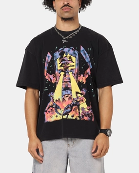 Minimal Look 73 Studio Marvel Fantastic Four Galactus Universe T-Shirt Black Acidwash