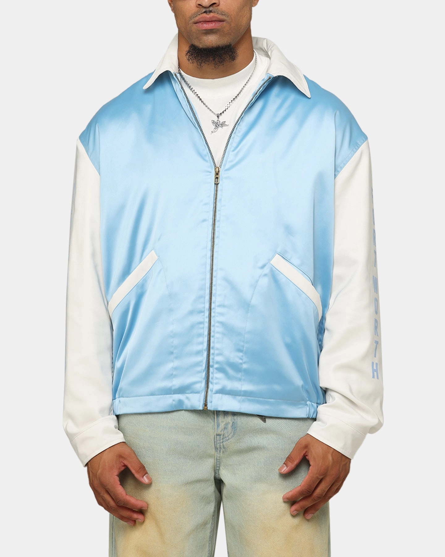library Champion 50's Team Captain Jacket Pale Blue