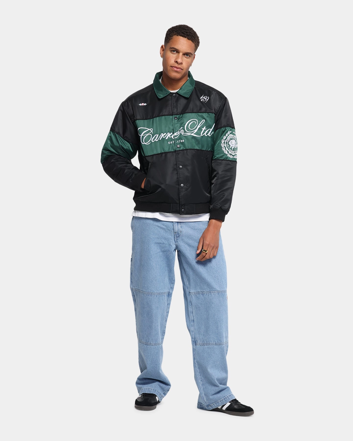 no pocket Rain Blocker Carre Established Jacket Black/Green