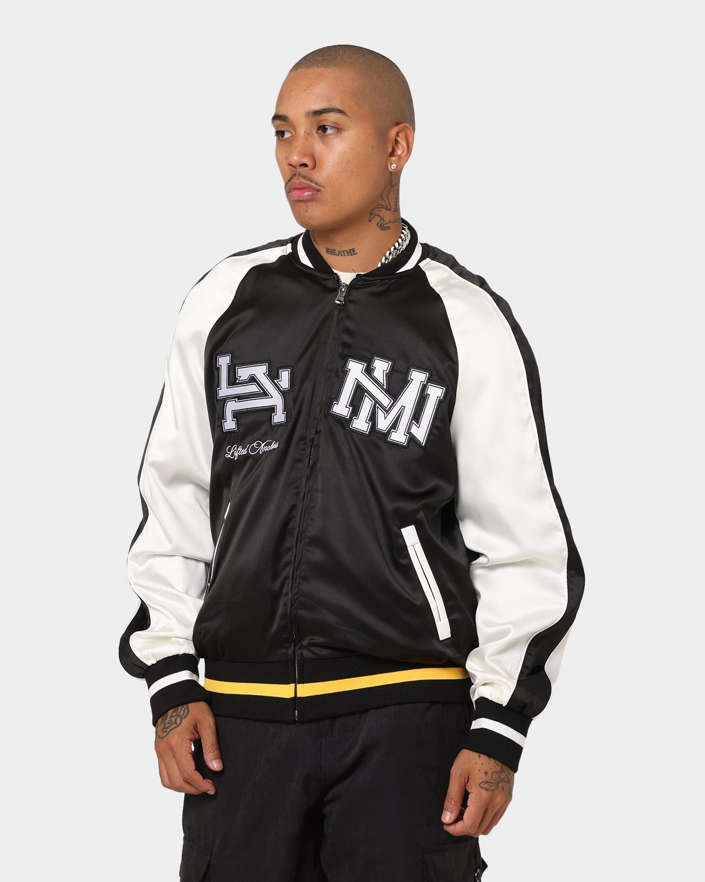 Sort Lifted Anchors "Alumni" Souvenir Jacket Black