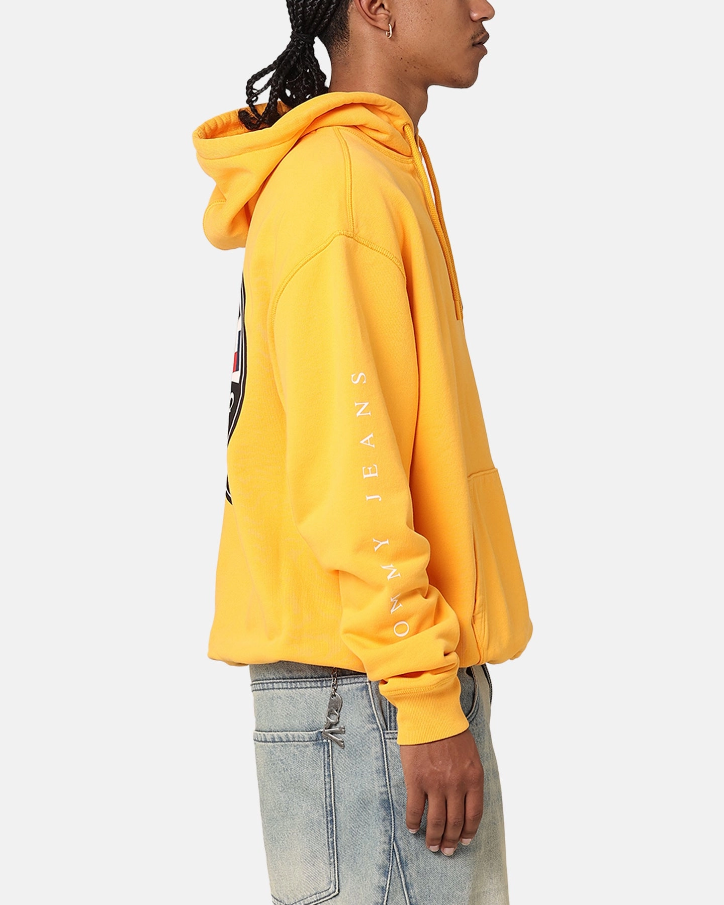 Shawl Party use Tommy Jeans TJU Archive Games Hoodie College Gold