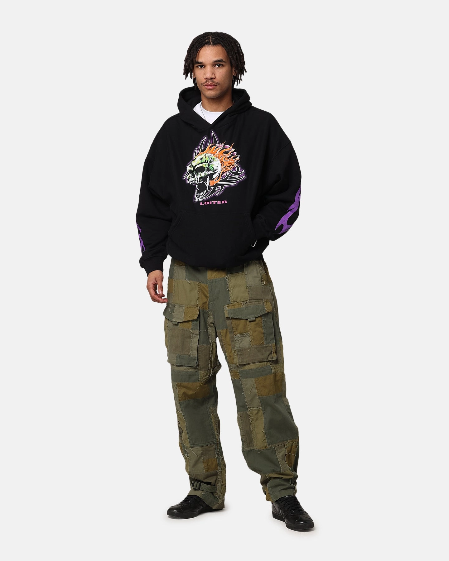 Loiter Rip N Dip Hoodie Black Lightweight Fabric