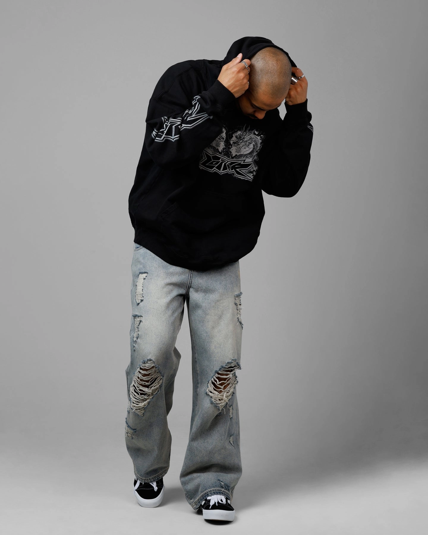 Loiter Draco Born Premium Hoodie Black DurableShell multiple pockets