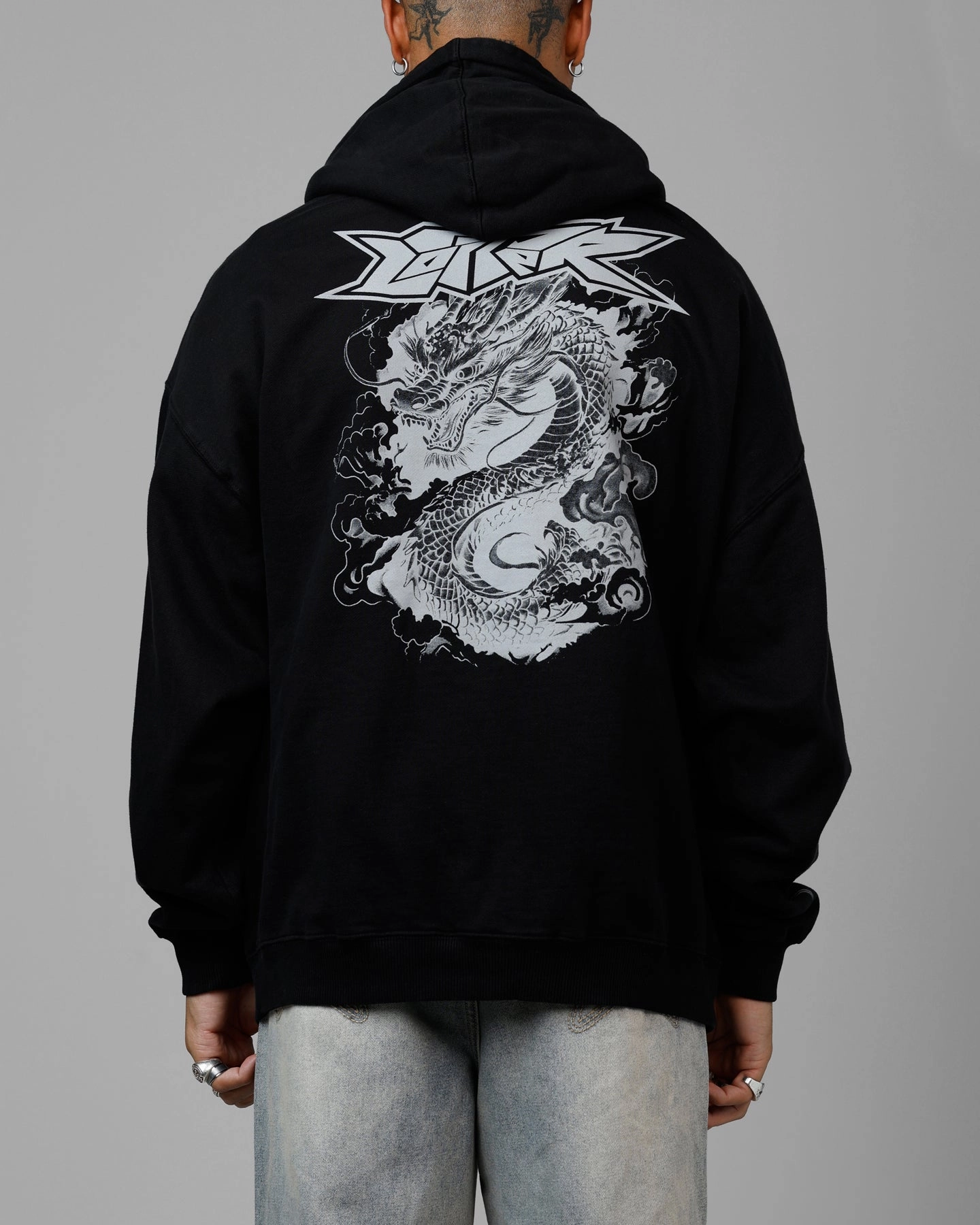 muted shades Charity Loiter Draco Born Premium Hoodie Black