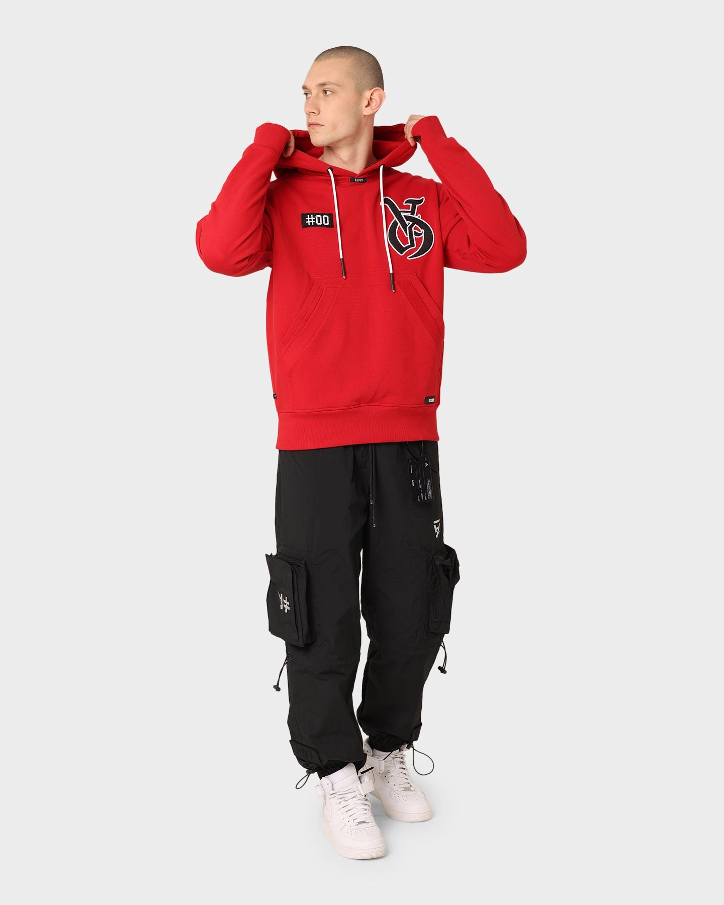The Anti Order Antidote Hoodie Red/Black suitable for advertising campaigns