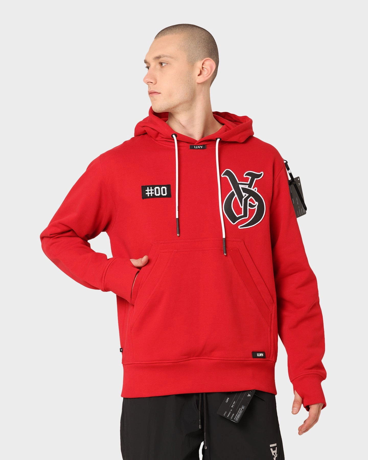 The Anti Order Antidote Hoodie Red/Black Easy Movement Cozy Jacket