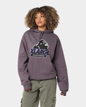 X-Large 91 Slanted Logo Hoodie Dark Mauve Fitness