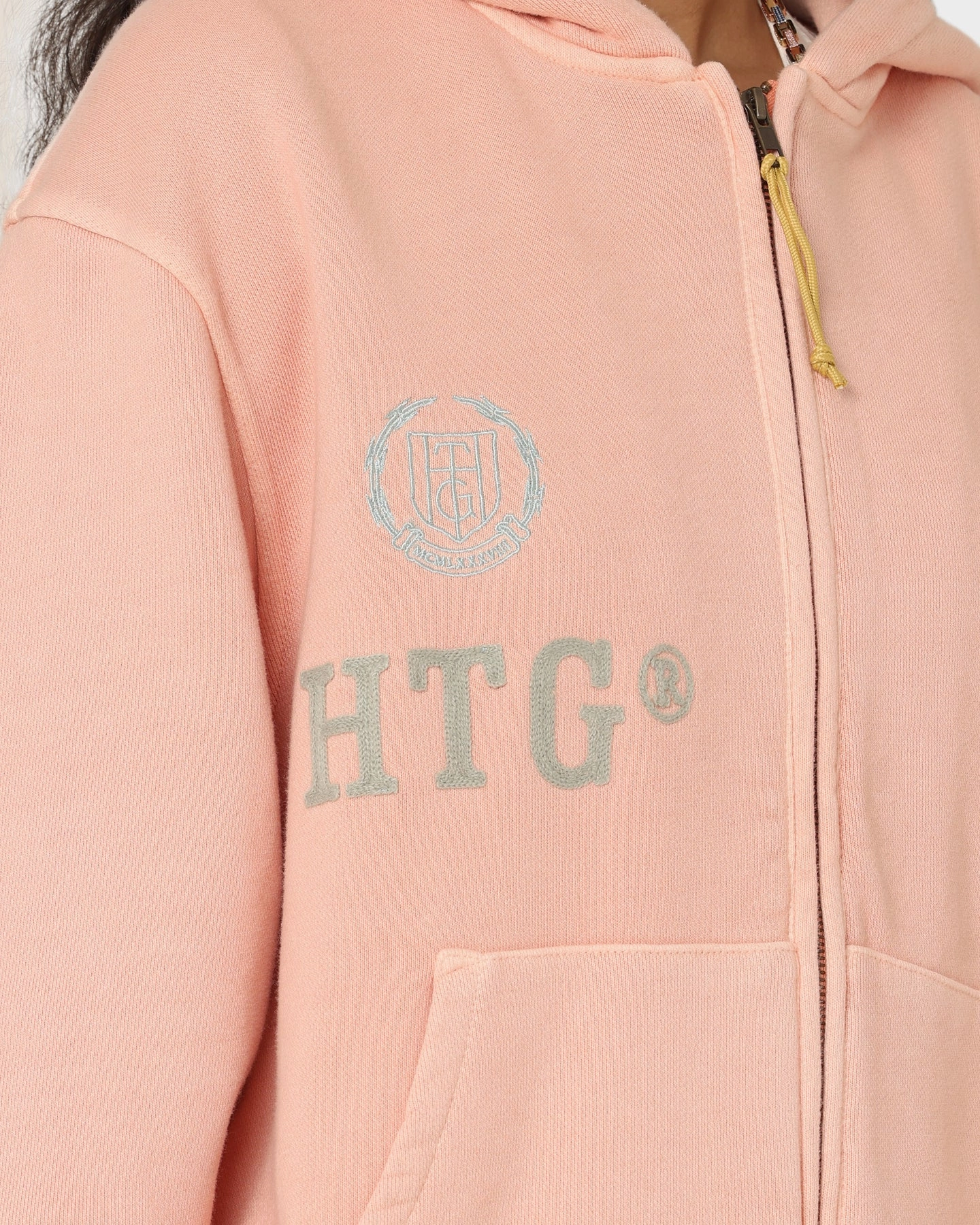 Honor The Gift Neighborhood Hoodie Peach fireplace spring season