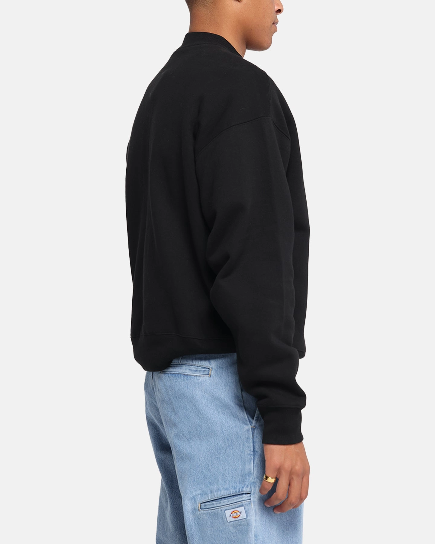 Odor Resistant Tech Majestic Athletic New York Yankees Arch Boxy Crewneck Black