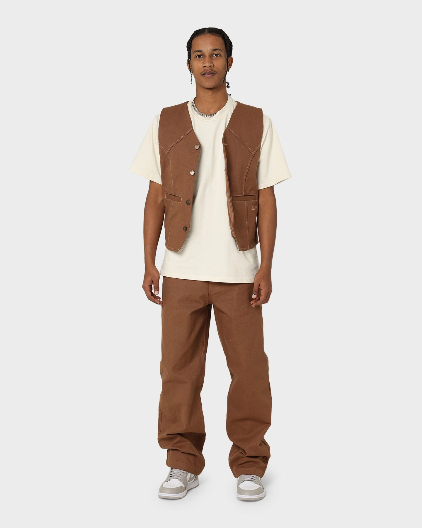Easy Movement Roomy Fit Honor The Gift Fairfax Twill Pants Hickory