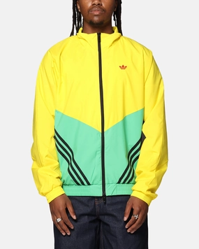 Barrier Seam Construction Low Bulk Design Adidas Originals Track Top Jacket Green/Yellow