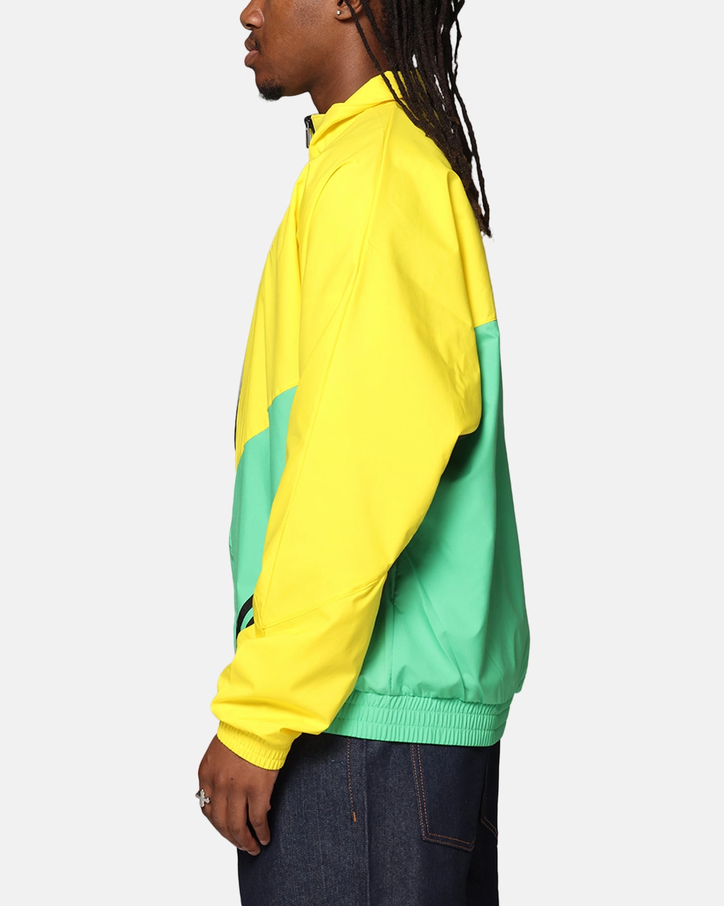 Adidas Originals Track Top Jacket Green/Yellow Trendy Check