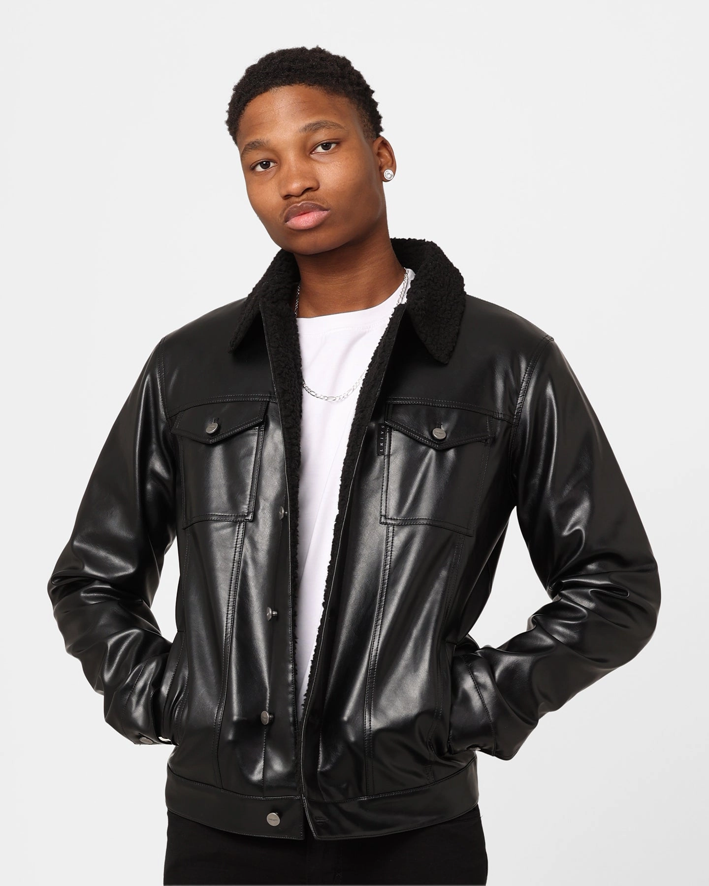 Silicone Grip Trim Saint Morta Xon Sherpa Jacket Black