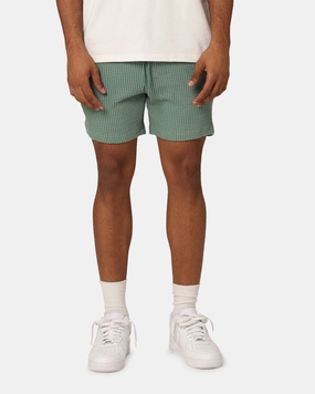 XXIII Ozzy Waffle Shorts Sage Dynamic Flex Zones embroidery details
