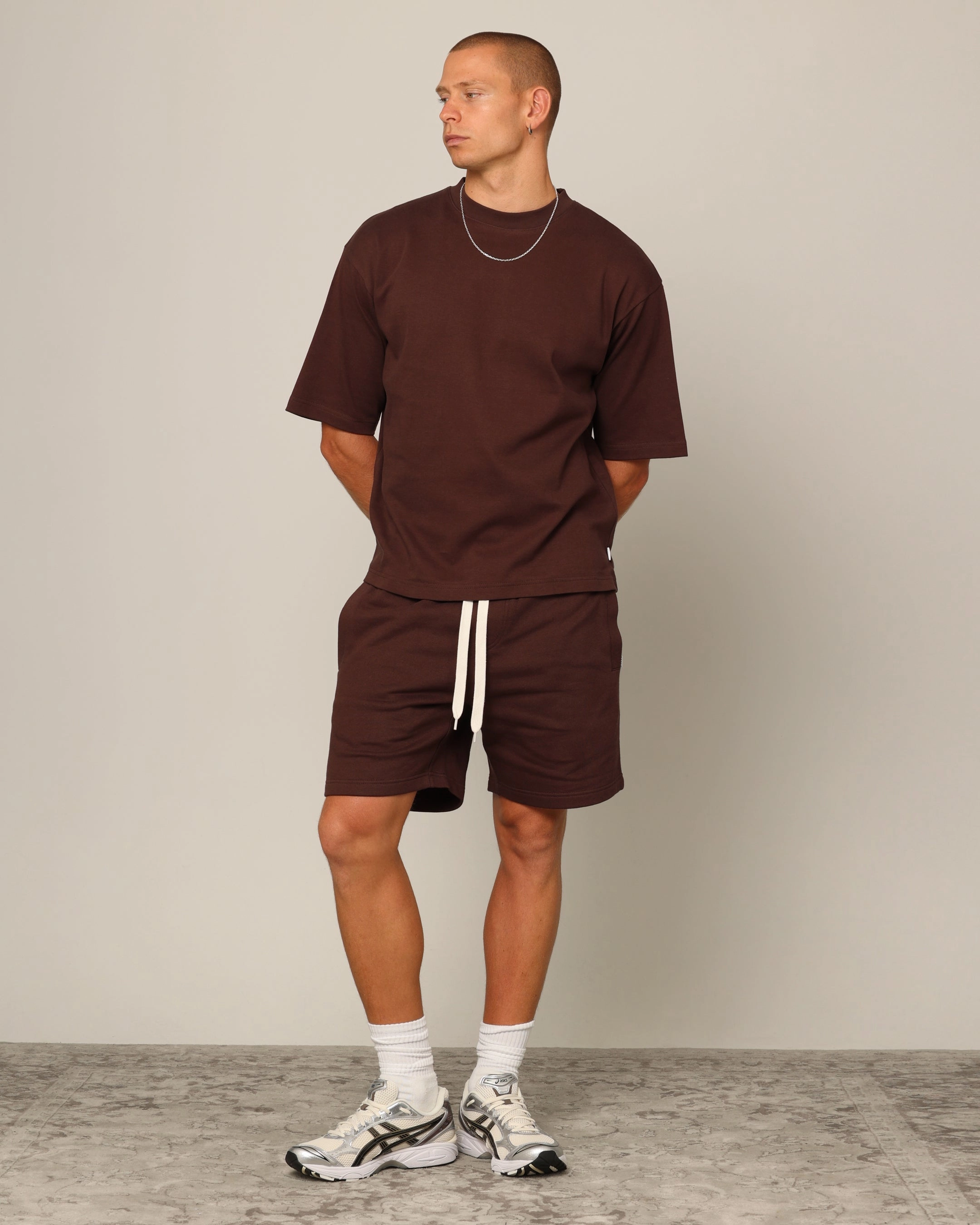 Water Resistant Finish Carr?? Blanc Classic Sweat Shorts Brown