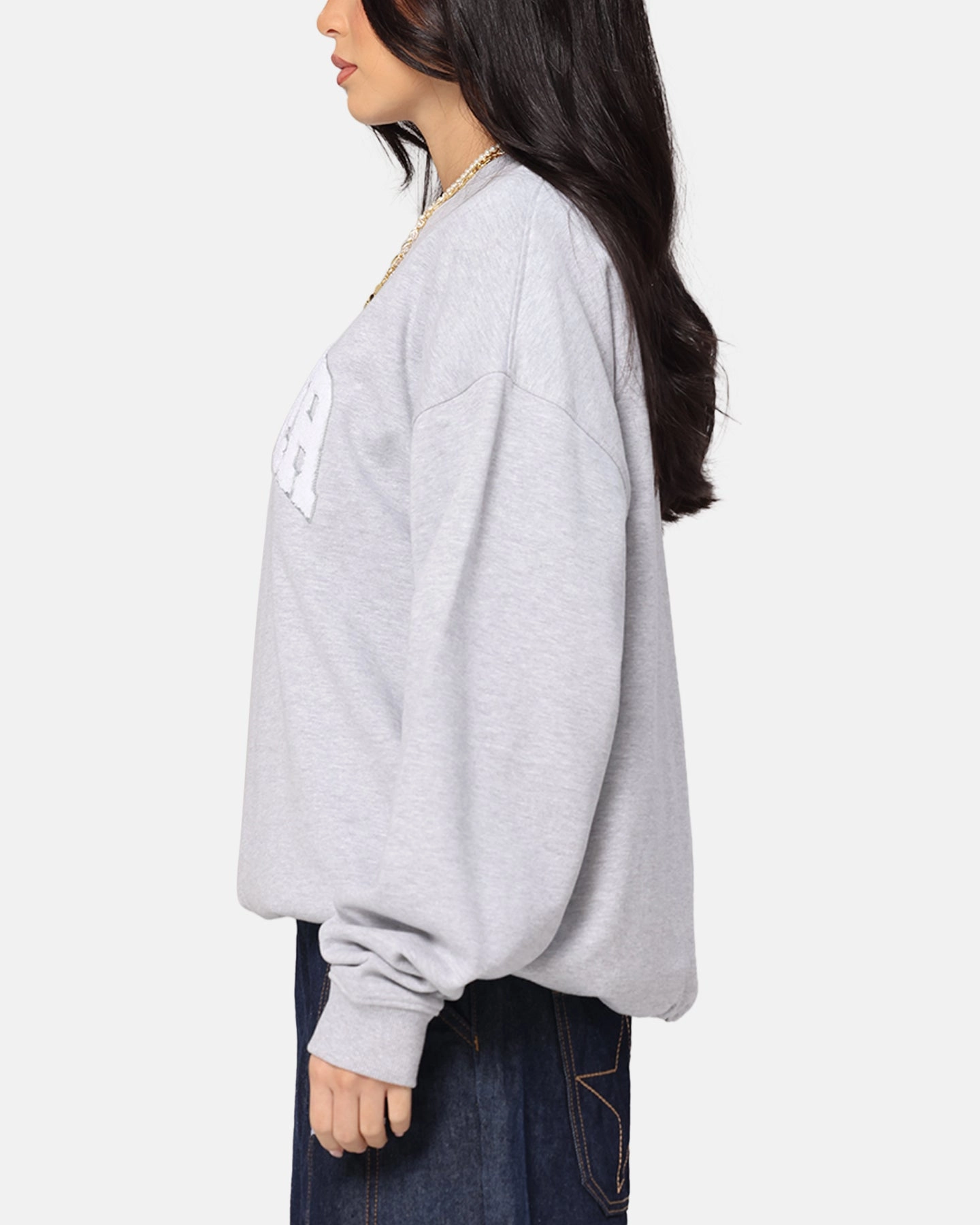 Loiter Arch Premium Crewneck Grey Wool blend