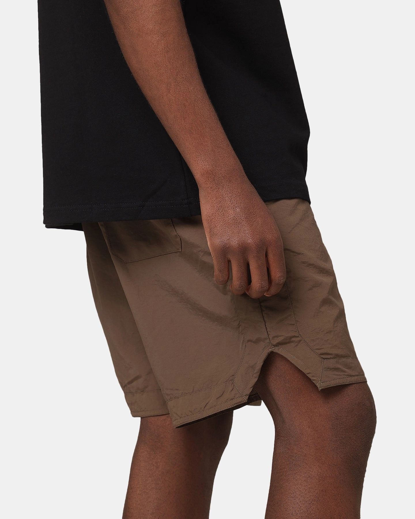 Saint Morta Gothic Nylon Shorts Chocolate night out outfit Wrinkle Resistant Material