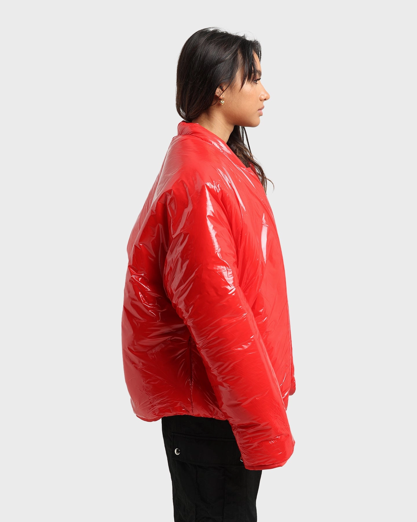 Club Paradise  Paxton Puffer Jacket Red Sleek Fit