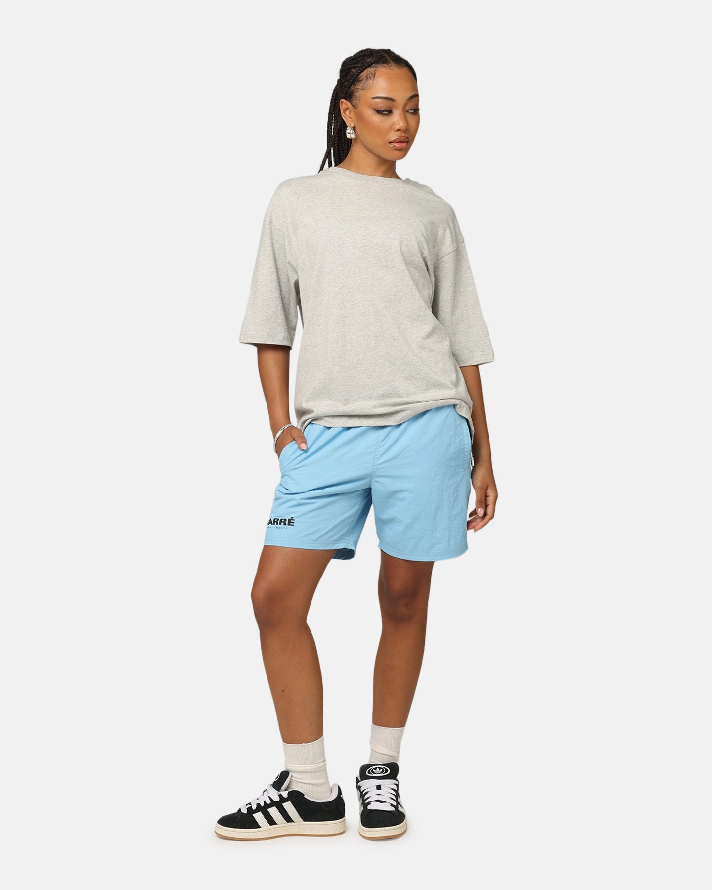 Carre Blanc Boxy T-Shirt Grey Marle UV resistant Ultra Soft Texture